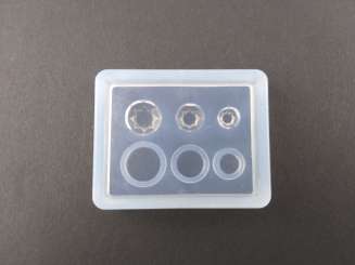 526265 Silikonform Rund flach, rund facettiert 