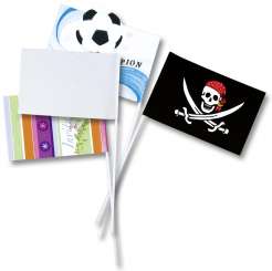 530101 Papierfähnchen A5 20St. weiss 