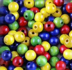 550401 Holzperlen  4mm 200St gemischt 