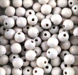 551211 Holzperlen 12mm  38St weiss 