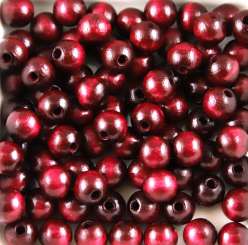 550442 Holzperlen  4mm 200St bordeaux 