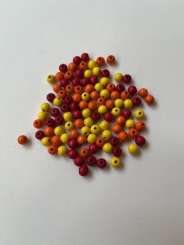 550621 Holzperlen 6mm 100St gelb,orange,rotmix 