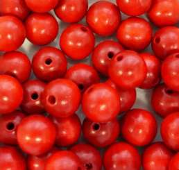 551740 Holzperlen 18mm  12St rot 