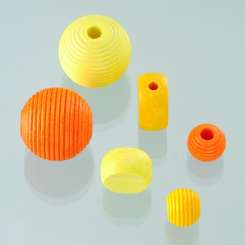 552402 Holzperlenmix gelb       à 25St. 