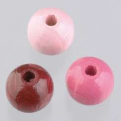 552432 Holzperlen 8mm ca.118St. pinkmix 