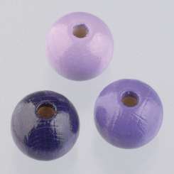 552433 Holzperlen 8mm ca.118St. lilamix 