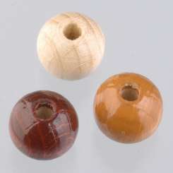 552447 Holzperlen 10mm ca.69St.braunmix 