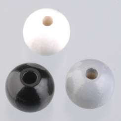 552458 Holzperlen 12mm ca.40St  schwarzmix 