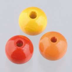 552481 Holzperlen 16mm ca.20St. gelbmix A 