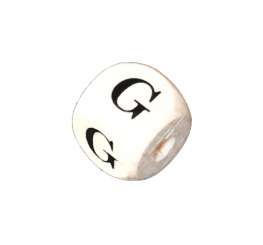 556507 Holzbuchstabenwürfel G 10 Stk. 10mm 