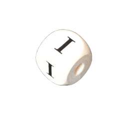 556509 Holzbuchstabenwürfel I 10 Stk. 10mm 