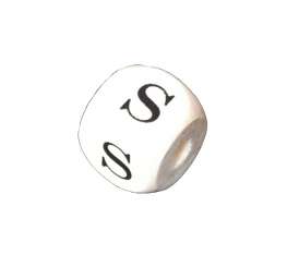 556519 Holzbuchstabenwürfel S 10 Stk. 10mm 