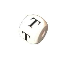 556520Holzbuchstabenwürfel T 10 Stk. 10mm 