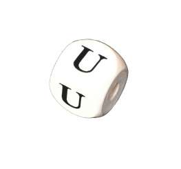 556521 Holzbuchstabenwürfel U 10 Stk. 10mm 