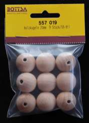 557019 Holzkugeln 20mm  9 Stück / SB-Btl 