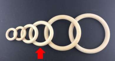 557205 Holzring roh 70mm/12mm  Ringstärke 20 Stk. 