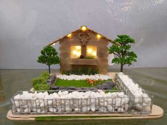 557690 Chalet Set z. selbst basteln inkl. LED 