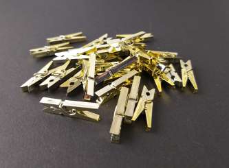 557932 Klammern metallic gold      32mm 80St 