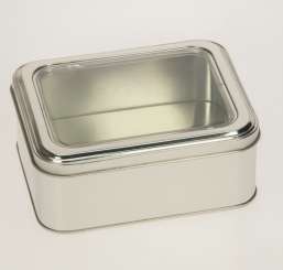 558111 Dose rechteck 147x115x57mm Scharnierdeckel, Sichtfenster 