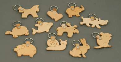 55.2135 Lederanhänger Katze 7/5cm 