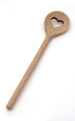 55.4465 Kinderkochlöffel Herz runde Schale, 16cm 