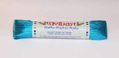 561465 Edelbast glanz 30m türkis 