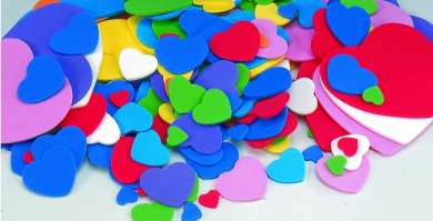 562297 Moosgummiteile Herzen, 180-200 St. 