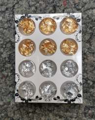 563309 Design Metall Silber/Gold 12stk 