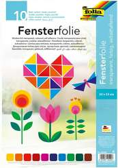 563314 Fensterfolie farbig assortiert 23x33cm 10Stk. 