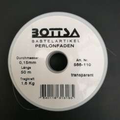 566110 Perlonfaden 0,15mm/50m transparent 