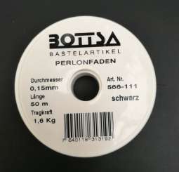 566111 Perlonfaden 0,15mm/50m schwarz 