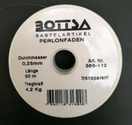 566112 Perlonfaden 0,25mm/50m transparent 
