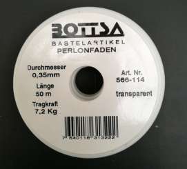 566114 Perlonfaden 0.35mm/50m transparent 