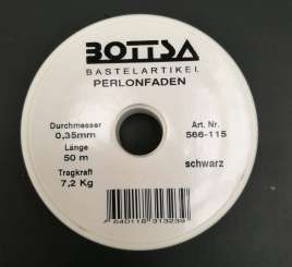 566115 Perlonfaden 0,35mm/50m schwarz 