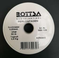 566129 Perlonfaden 0,20mm/50m schwarz 