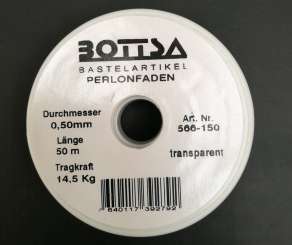 566150 Perlonfaden 0,50mm/50m transparent 