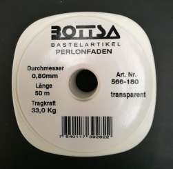 566180 Perlonfaden 0,80mm/50m transparent 