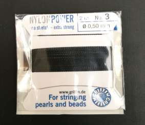 566339 Perlenaufreihseide Nr.3 schwarz 