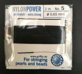 566359 Perlenaufreihseide Nr.5 schwarz 