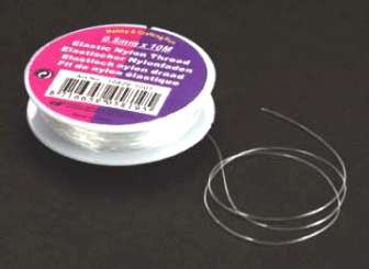 566363 Elastik Nylonfaden weiss 0,5mm/10m 