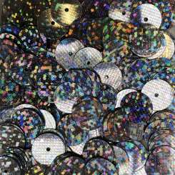 568391 Pailletten 10mm Glitter silber 