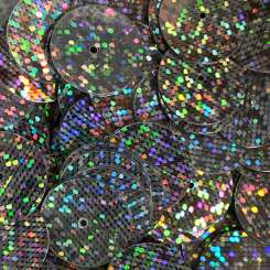 568491 Pailletten 15mm Glitter silber 