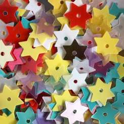 568500 Stern-Pailletten  8mm perlmut mix 