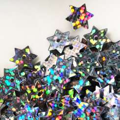 568591 Stern-Pailletten  8mm Glitter silber 