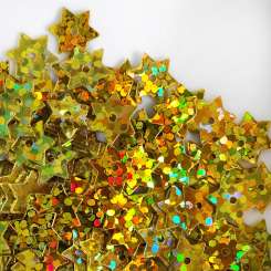 568592 Stern-Pailletten  8mm Glitter gold 