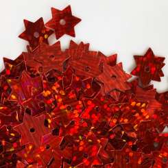 568594 Stern-Pailletten  8mm Glitter rot 