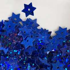 568596 Stern-Pailletten  8mm Glitter blau 