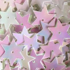 568621 Stern-Pailletten 15mm weiss 