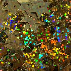 568692 Stern-Pailletten 15mm Glitter gold 