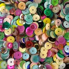 568700 Schüsselpailletten  6mm perlmut mix 